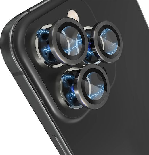 Iphone 13 Pro 13 Pro Max Northjo Protecție Lentilă Cameră Sticlă Temperată Folie Metalică Cd Vein Ring Neagră