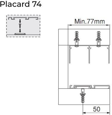 Clips Sliding Closet Guide Placard Emuca 6009017 Black Plastic