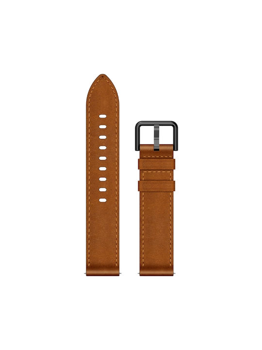 Samsung Galaxy Watch 3 41mm 20mm Sx Connector Metal Button Switch Leather Watch Band Red Brown