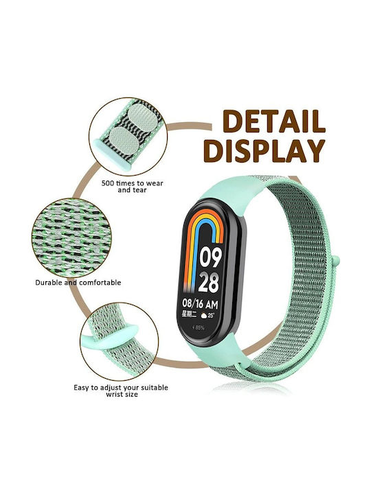 Strap Xiaomi Mi Band 8 Nylon Loop Light Pink Oem Strap Xiaomi Mi Band 8 Nylon Loop Light Pink Oem