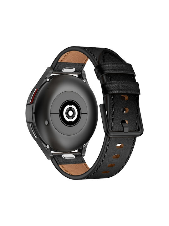 Samsung Galaxy Watch 42mm 20mm Sx Connector Metal Button Switch Leather Watch Band Black