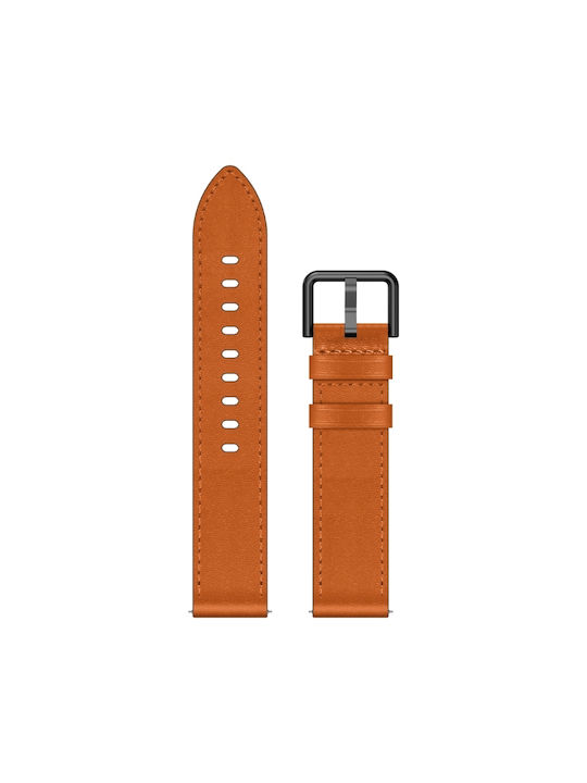 Samsung Galaxy Gear Sport 20mm Sx Connector Metal Button Switch Leather Watch Band Brown