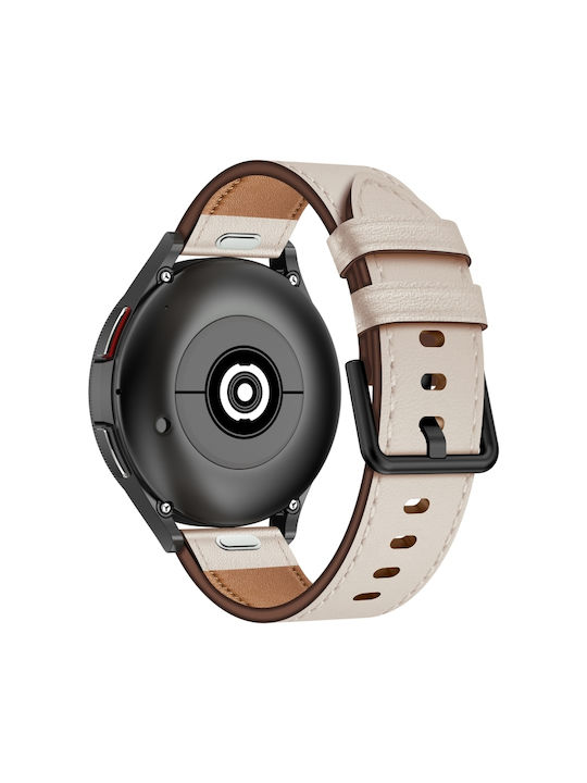 Samsung Galaxy Watch 3 41mm 20mm Sx Connector Metal Button Switch Leather Watch Band Starlight