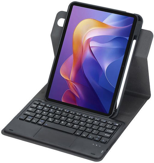 Case Detachable 360 Rotating Bluetooth Keyboard Touchpad Pen Holder Xiaomi Redmi Pad 2 11 Inch Black