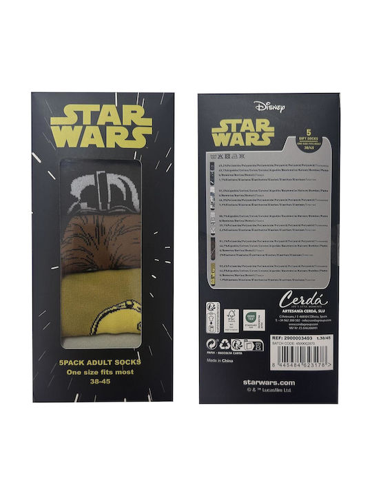 Cerda Star Wars Κάλτσες Πολύχρωμες 5Pack