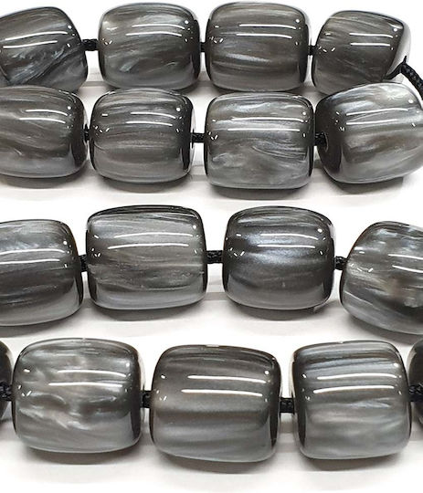 Roloi Komboloi Resin Worry Beads with 17 Beads Gray 33cm