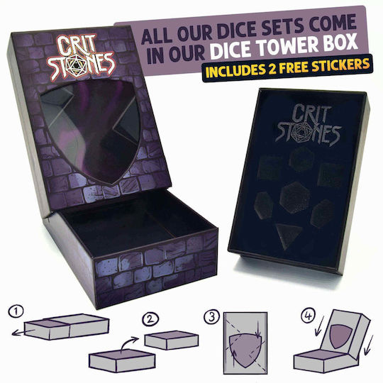 Ice Dragon's Gaze Floating Eye Rpg Dice Set