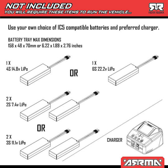 Arrma 4x4 Ferngesteuertes Auto Blau