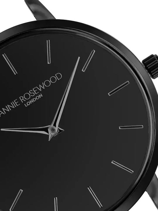 Annie Rosewood Women's Watch with Black Fabric Strap