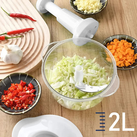 Cheffinger 2l Multifunction Manual Chopper White