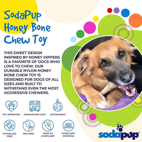 Sodapup Здрава Кост За Зъби За Кучета Honey Bone Dental Малък Среден Среден