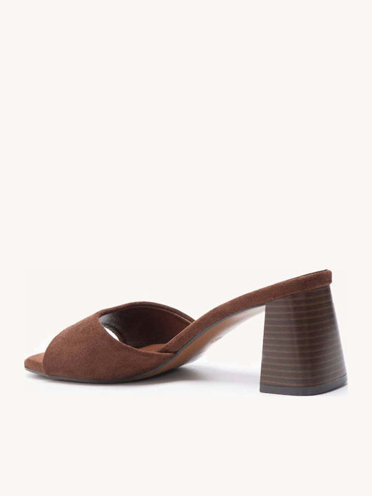 Brown Mules Wide Front Strap