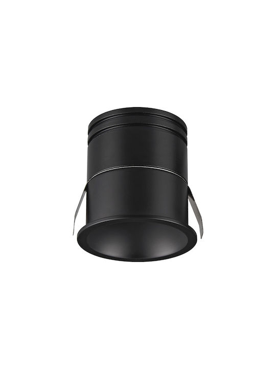 Zambelis Lights Led Recessed Spot with Integrated LED and Warm White Light Black 1pcs