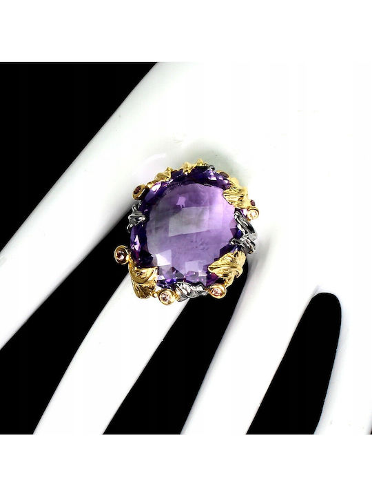 Amethyst Ring 27.83 925 Size 14.5 Certificate