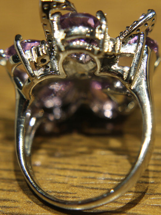 Songea Ringe Größe 20 Natürliche Amethyste Silber 925