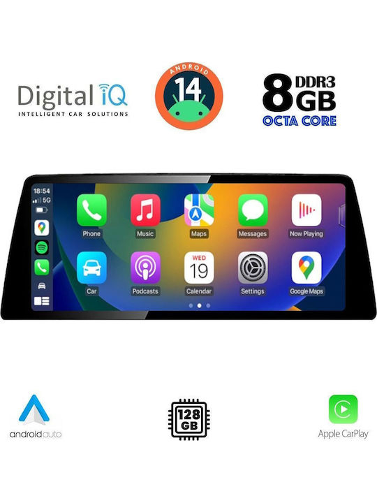 Digital IQ Car Audio System for BMW X5 (F15) / X6 (F16) 2016-2018 (Bluetooth/USB/WiFi/GPS/Apple-Carplay/Android-Auto) with Touch Screen 12.3"