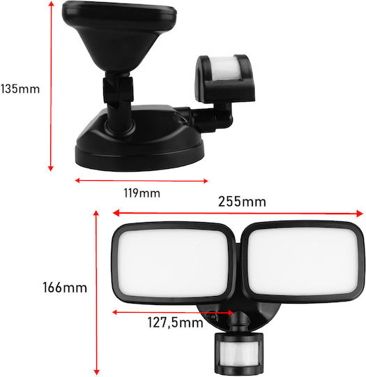 Maclean Energy Επιτοίχιο Εξωτερικό Φωτιστικό LED IP65 20W με Φυσικό Λευκό Φως