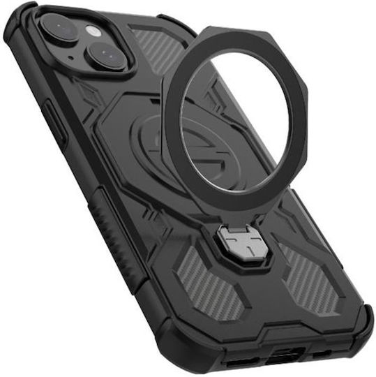 Techsuit Carbon Umschlag Rückseite Silikon Lila (Galaxy A17Oppo A17)