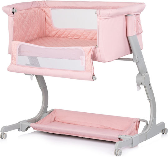 Chipolino Wiege-Park mit Matratze und Rädern Rosa