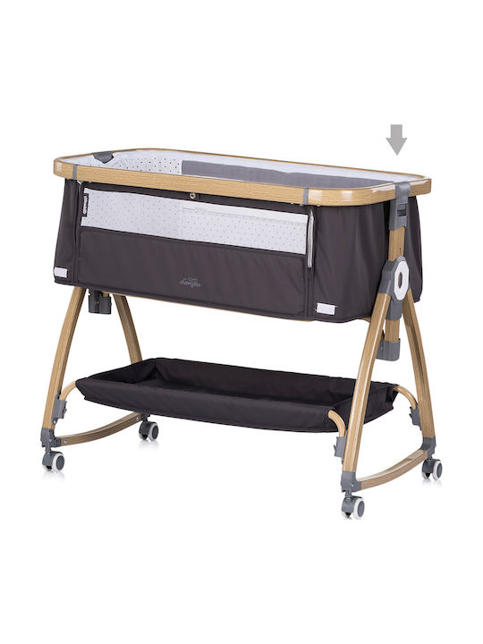 Chipolino Cradle-Park with Mattress and Wheels Gray