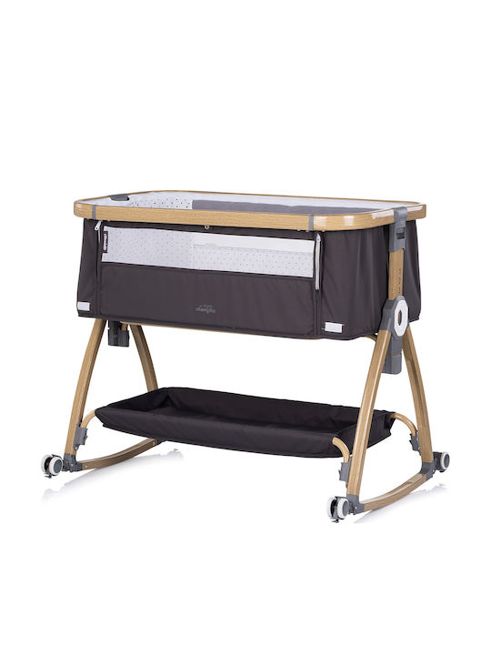 Chipolino Cradle-Park with Mattress and Wheels Gray