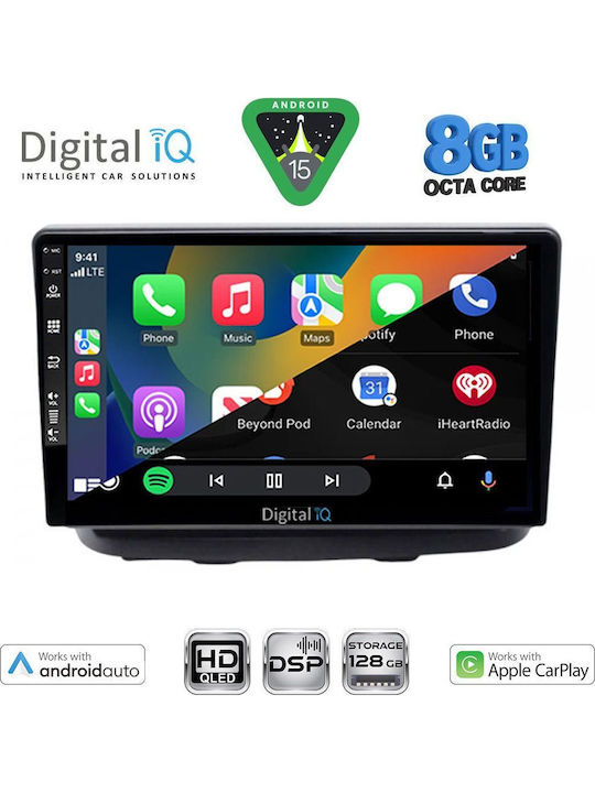 Digital IQ Car Audio System for Fiat Doblo 2002-2009 (Bluetooth/USB/WiFi/GPS/Apple-Carplay/Android-Auto) with Touch Screen 10"