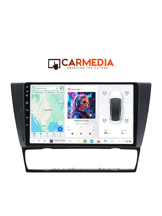 Carmedia Car Audio System for BMW Series 3 (E46) 1998-2005 (Bluetooth/USB/WiFi/GPS/Apple-Carplay/Android-Auto) with Touch Screen 9"