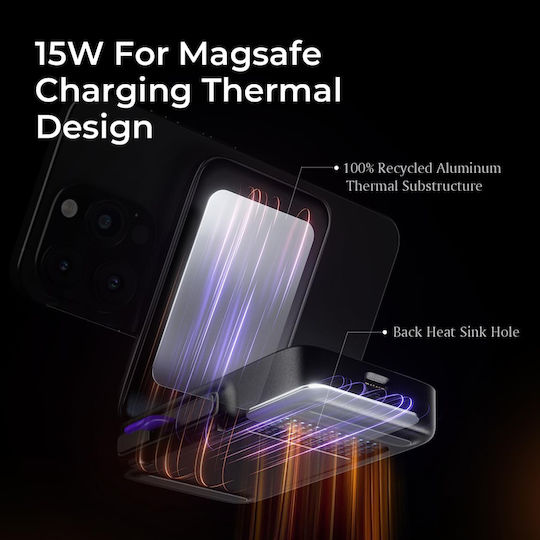 Lisen Φορτιστής Magsafe 15W Γκρι (W106)