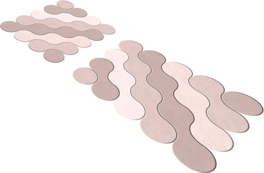 UnicUtil Non-Slip Bath Mats Set 394ANR1580 Powder 2pcs