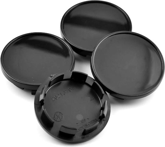 Set 4 Capace De Șuruburi Centrul Jantelor Din Aliaj Diametru 56 Mm Culoare Neagră