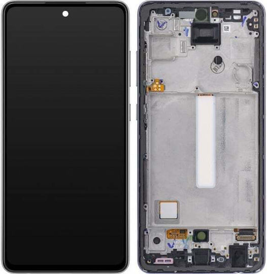 Samsung Οθόνη με Μηχανισμό Αφής και Πλαίσιο για Samsung A528B Galaxy A52s 5G (Μαύρο)