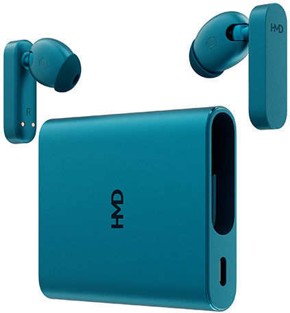 Nokia Amped Buds Bluetooth хендсфри Слушалки с Устойчивост на Пот и Кутийка за Зареждане Син