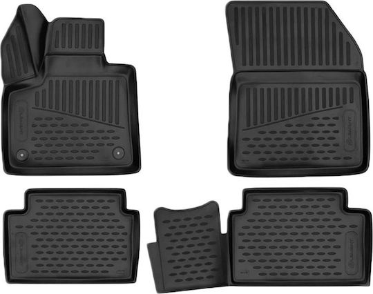 Novline Front Mats 2pcs Tray Type for Citroen C5 Aircross Aircross 5D 2019 Black