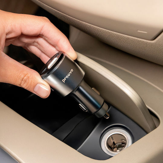Proove Car Charger Fm Modulator Fmpd30110006 Usb Type-c Aux Bluetooth 5.3 Fast Charge 30w 12-24v Silver