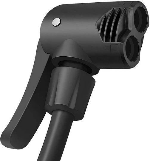 Avizar Mini Pompă Manuală de Picior 17 Cm Aluminiu Portabilă Versatilă Neagră