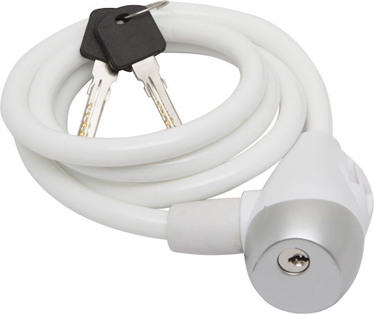 Bicycle Lock 10 Mm X 120 Cm White