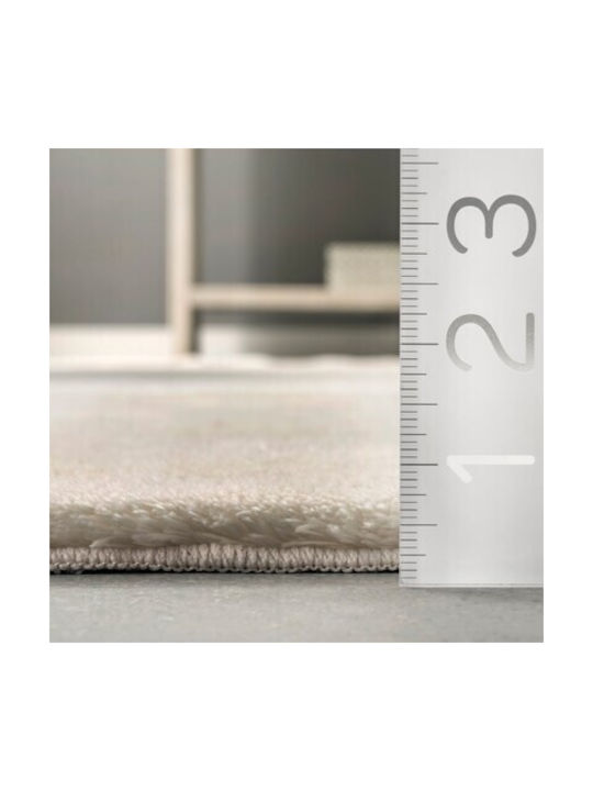 Saray Home Deluxe Rutschfest Teppich Rechteckig Pelzige Champagne