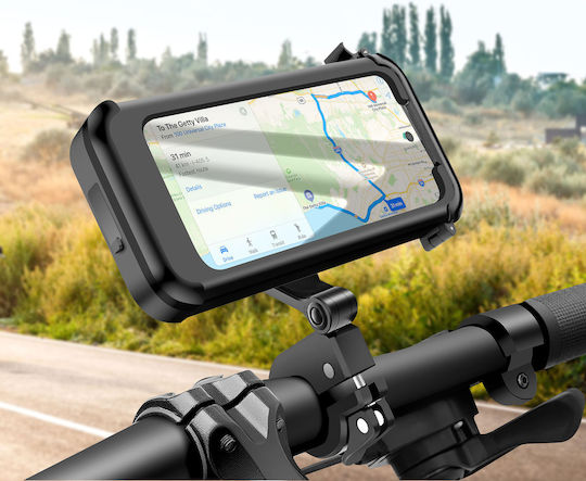Avizar Bike Motorcycle Phone Support Waterproof Touch-sensitive Full Case Black