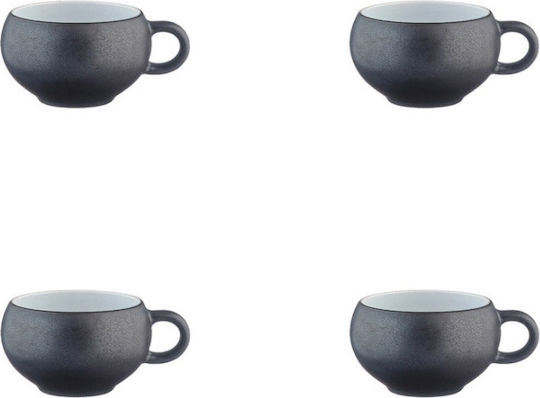 Björn Σετ Φλιτζάνια Espresso Κεραμικά Μαύρα 120ml 4τμχ