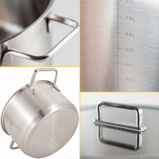 Lätt Home Vita Collection Oală Adâncă Din Oțel Inoxidabil 8lt