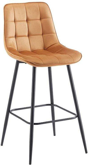 Σκαμπό Μπαρ Myriam Μαύρο, Μπεζ Velure 2τμχ 55x55x60εκ. Σκαμπό Μπαρ Myriam Μαύρο, Μπεζ Velure 2τμχ 55x55x60εκ.
