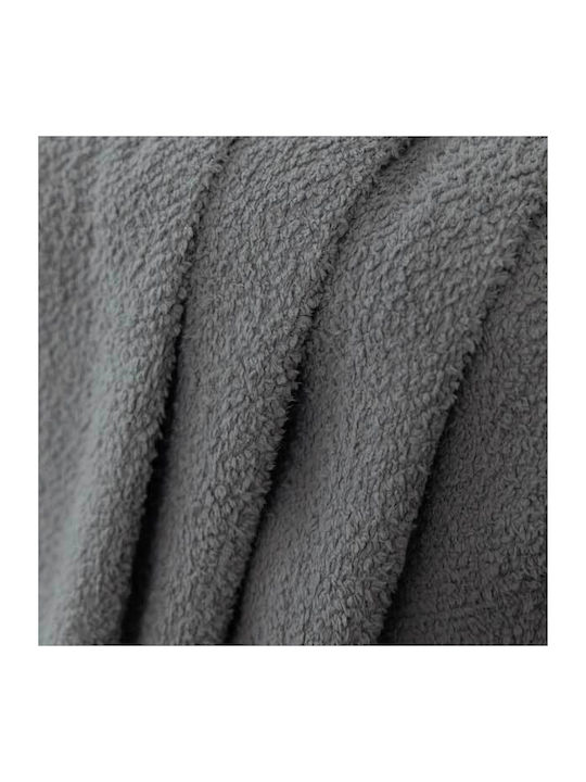 SpitiBazaar Σετ Ριχτάρια 3τμχ Chenille Γκρι Σκούρο