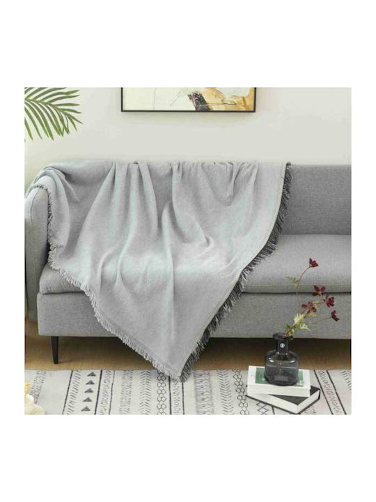SpitiBazaar Σετ Ριχτάρια 3τμχ Chenille Γκρι Ανοιχτό