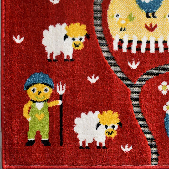 Saray Home Kids Synthetic Rug 3d Farm Adventure 160x210cm