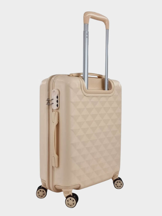 My Choice Cabin Hard Beige Suitcase With 4 Wheels