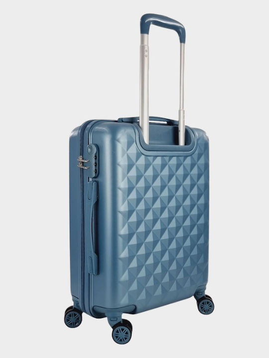 My Choice Cabin Travel Suitcase Hard Light Blue with 4 Wheels