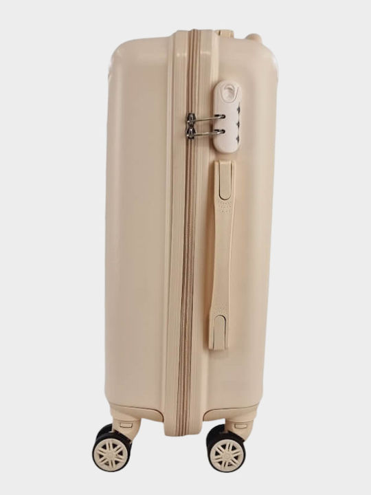 My Choice Cabin Hard Beige Suitcase With 4 Wheels