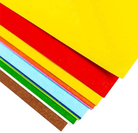 A4 Colored Cardboard 10 Colors 140 G/m² Set 10 Sheets Set