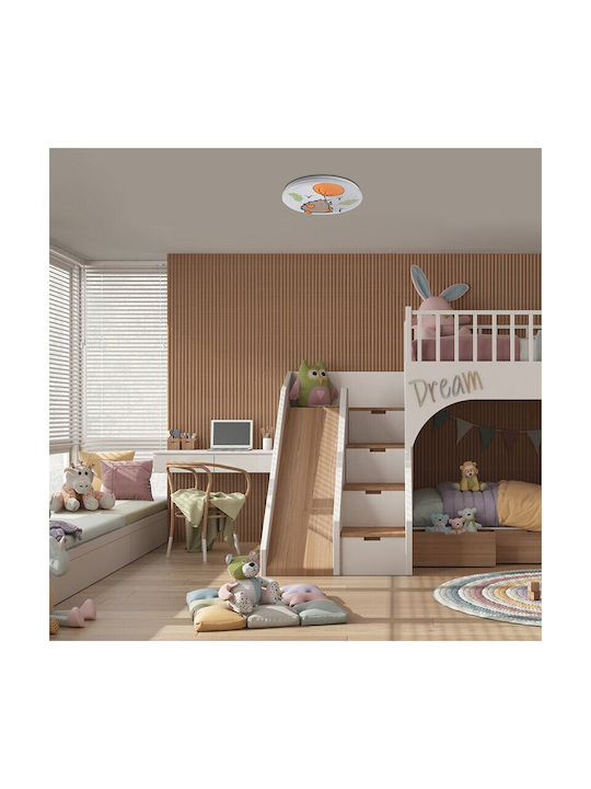 Rabalux Einfaches Licht Kinderdeckenleuchte Deckenleuchte montieren 24W mit Fassung E27 Braun 37.5cm