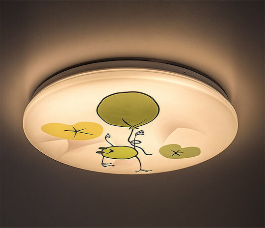 Rabalux Einfaches Licht Kinderdeckenleuchte Deckenleuchte montieren 24W mit Fassung E27 Grün 37.5cm